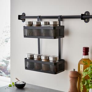 Matte Black Hanging Spice Rack