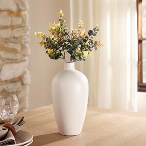 Tall White Ceramic Vase