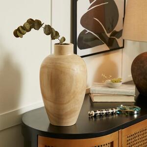 Tall Wooden Vase