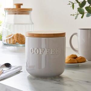 Ceramic Coffee Canister Grey