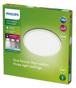 Philips Cool White Superslim Integrated LED Outdoor Flush Ceiling Light