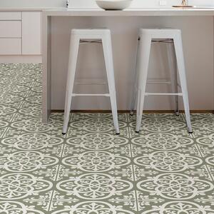 Floorpops Gothic Sage Self Adhesive Floor Tiles