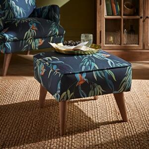 Marlow Footstool Kingfisher Print