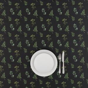 By the Metre Marsh Botanical Black Oil Cloth