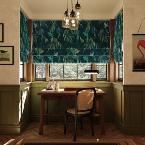 Kingfisher Peacock Roman Blind