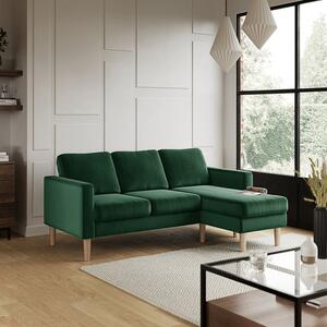 Jacob Velvet Reversible Small Corner Chaise Sofa