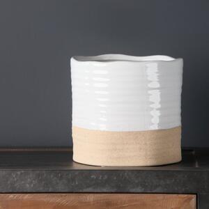 Two Tone Rustic Plant Pot