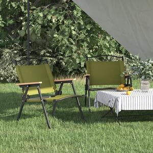 Camping Chairs 2 pcs Green 54x43x59cm Oxford Fabric