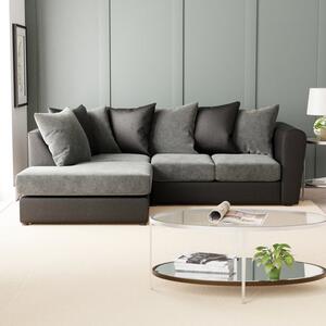 Blake Soft Faux Leather Combo Corner Sofa