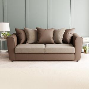 Blake Soft Faux Leather Combo 3 Seater Sofa