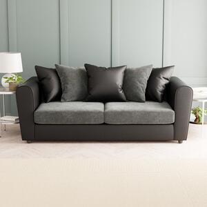 Blake Soft Faux Leather Combo 3 Seater Sofa