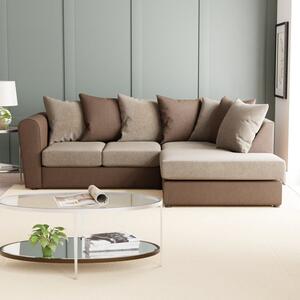 Blake Soft Faux Leather Combo Corner Sofa