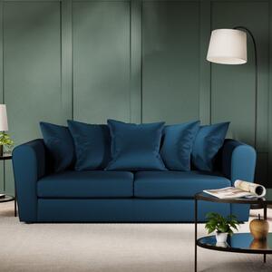 Return - Blake Curved Arm Opulent Velvet 3 Seater Sofa, Navy