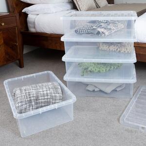 Wham Crystal Set of 5 Underbed Boxes & Lids, 32L