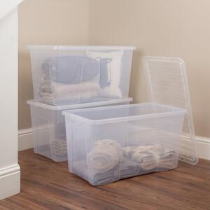 Wham Crystal Set of 3 Clear Boxes & Lids, 110L