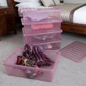 Wham Crystal Set of 5 Underbed Boxes & Lids, 32L