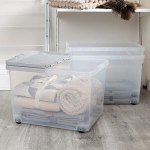 Wham Set of 3 Wheeled Boxes & Lids, 44L