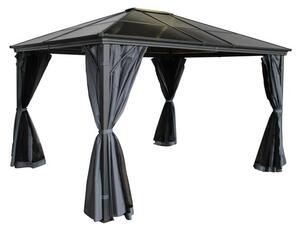 Lugano Polycarbonate 3m x 3.6m Grey Gazebo