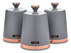 Set of 3 Tower Cavaletto Kitchen Canisters