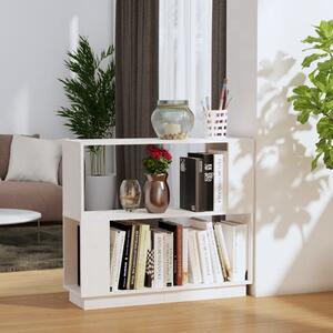 Book Cabinet/Room Divider White 80x25x70 cm Solid Wood Pine