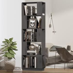 Book Cabinet/Room Divider Grey 51x25x163.5 cm Solid Wood Pine