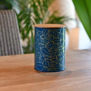 Botanicals Teal Leaf Storage Kitchen Canister