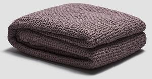 Elderberry Waffle Cotton Throw | 150x200cm | Piglet in Bed