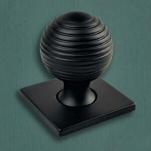 Queen Anne II Fluted Beehive Knobs with Square Backplate