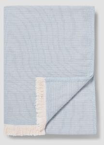 Dusk Blue Cotton Textured Throw | Default | Piglet in Bed
