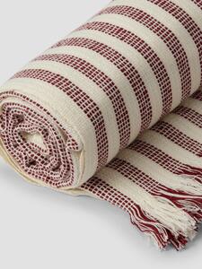 Rust Red Pembroke Stripe Wool Throw | Default | Piglet in Bed