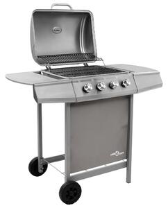Gas BBQ Grill with 4 Burners Silver