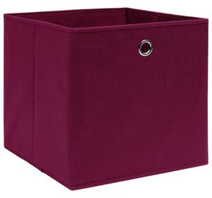 Storage Boxes 10 pcs Dark Red 32x32x32 cm Fabric