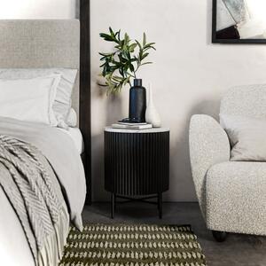 Kiera Bedside Table, Mango Wood & Real Marble