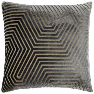 Evoke Cut Velvet 45cm x 45cm Filled Cushion Charcoal