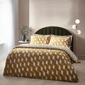 HÖEM Zabine Cotton Rich Duvet Cover & Pillowcase Set, Mustard