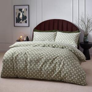 HÖEM Alexa Cotton Rich Duvet Cover & Pillowcase Set, Green