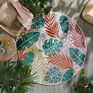 Hawaii Tropical Indoor Outdoor Circle Rug