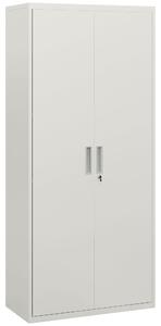 HOMCOM Metal Filing Cabinet Office Storage Cabinets with 5 Adjustable Shelf Steel Frame Office Cabinet with Lockable Doors, White Aosom UK