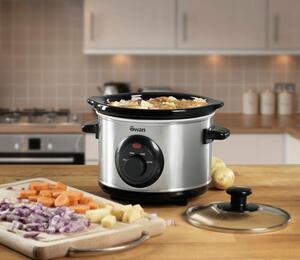 Swan 1.5L Stainless Steel Slow Cooker