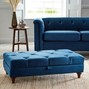 Chesterfield Opulent Velvet Storage Footstool