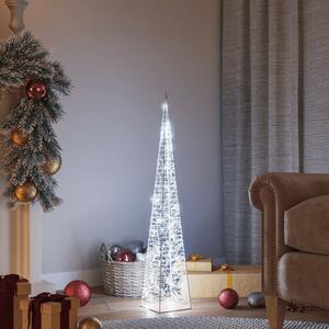 Acrylic Decorative LED Light Cone Cold White 90 cm