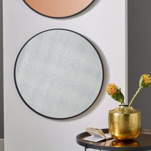 Wood Veneer Round Wall Mirror