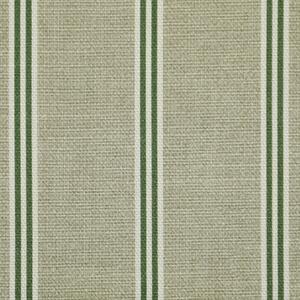 ANTE DECOR Latham Printed Cotton Stripe Fabric Green