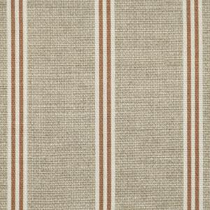 ANTE DECOR Latham Printed Cotton Stripe Fabric Sienna