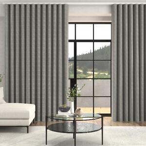 Jem Jacquard Stripe Made To Measure Curtains + FREE Track - Wave Dust