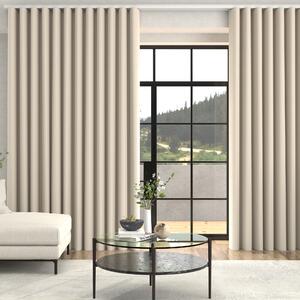 Kris Woven Diamond Made To Measure Curtains + FREE Track - Wave Vanilla