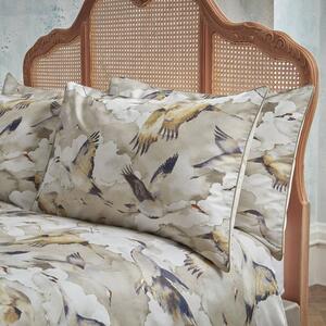 EW by Edinburgh Weavers Flyway Elegant Natural 100% Cotton Sateen Pillowcase Pair