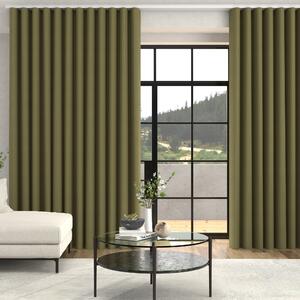 Lindy Shimmer Woven Made To Measure Curtains + FREE Track - Wave Moss