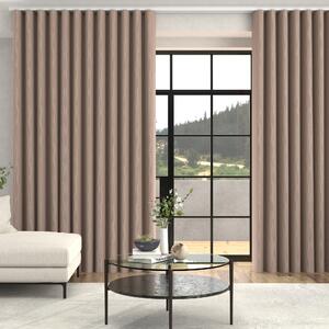 Nia Woven Stripe Made To Measure Curtains + FREE Track - Wave Rosewood
