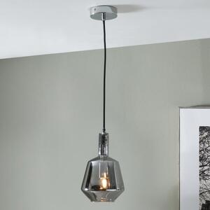 Jake Shiny Smoked Glass Pendant Light